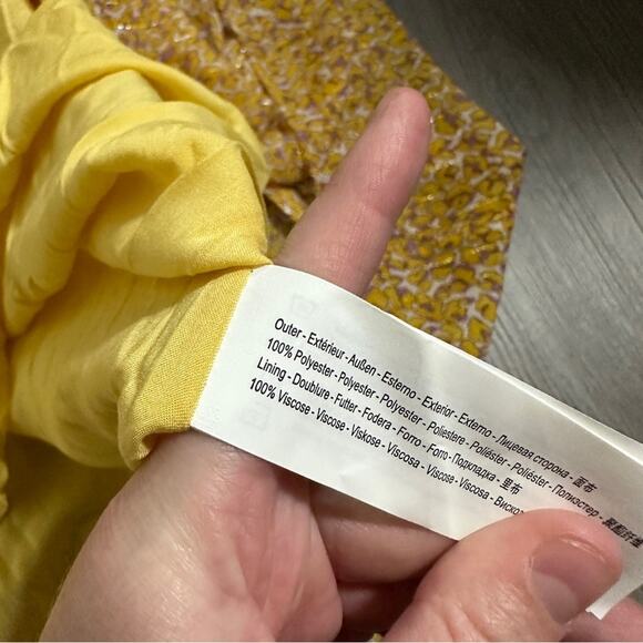 Modcloth Traffic People Perk Things Up Yellow Printed 3/4 Sleeve Maxi Dress Sz L - Picture 7 of 10